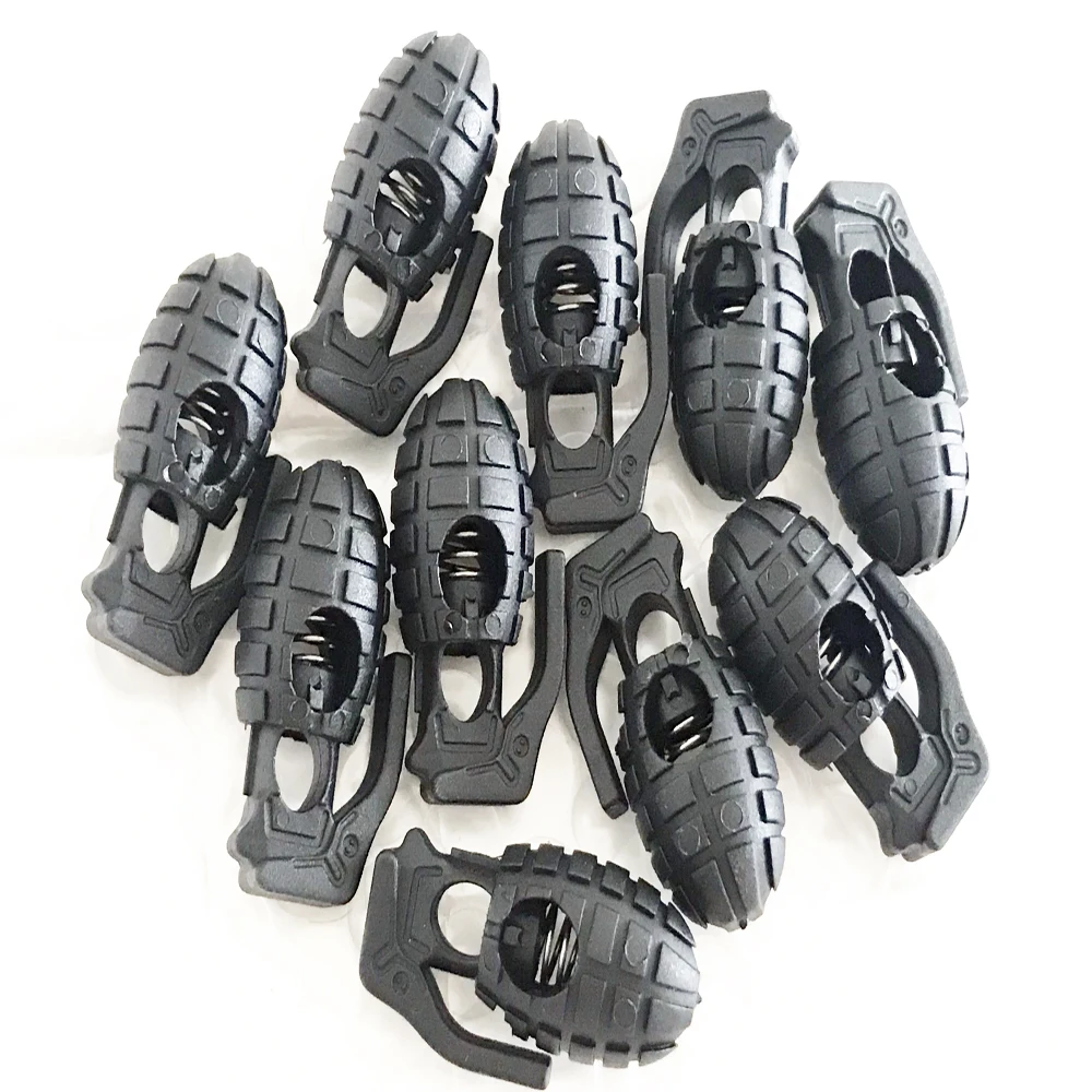 5pcs/lot MINI Spring Rope Clip Tactical Clothing Backpack Shoelace Stopper Tightening Non-slip Task Buckle