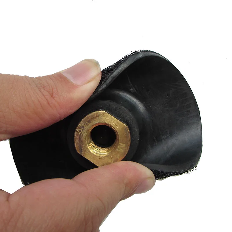 4 Inch 100mm Black Flexible Soft Rubber Back-Up Pad backer of Polishing Pad For Sticking Diamond Wet/Dry Polishing Pads