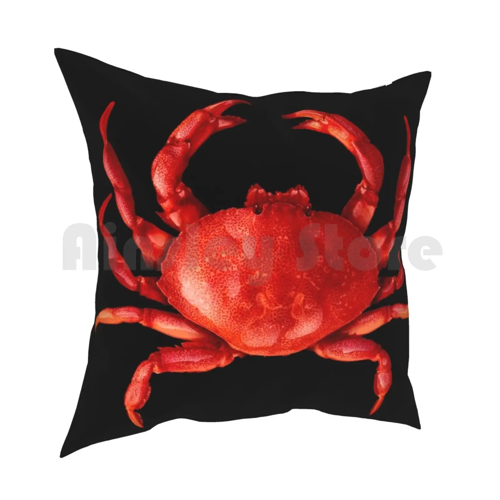 Red Crab Pillow Case Printed Home Soft DIY Pillow cover Red Crab Crab Red Fish Seafood Sea Life Sea Ocean Lobster Animal