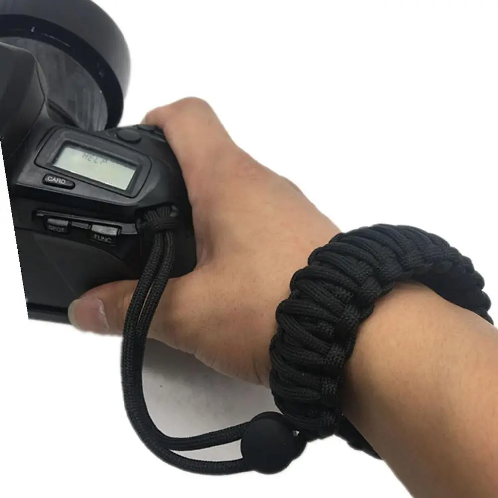 Camping Thicken Double Layers  Paracord Camera Anti-lost Wrist strap Adjustable Comfortable Camera shatter-resistant Handcraft