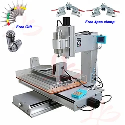 5 축 수직 3040 CNC 라우터 조각기 1.5KW 2.2KW 컬럼 유형 금속 밀링 머신, 볼 스크류 110/220V