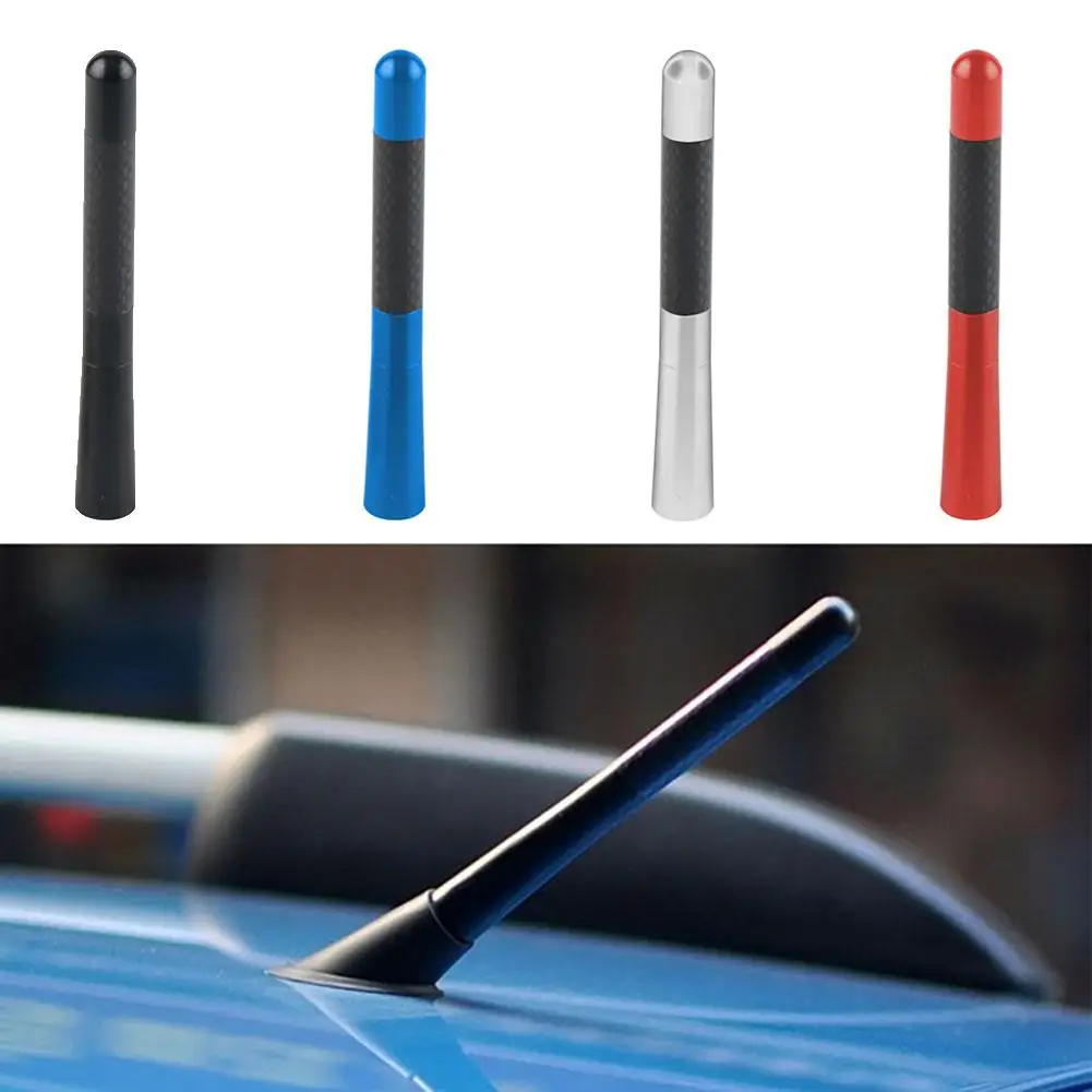 

12cm Universal Carbon Fiber Metal Auto Car Roof Short Antenna FM Radio Aerial 2019 New Hot