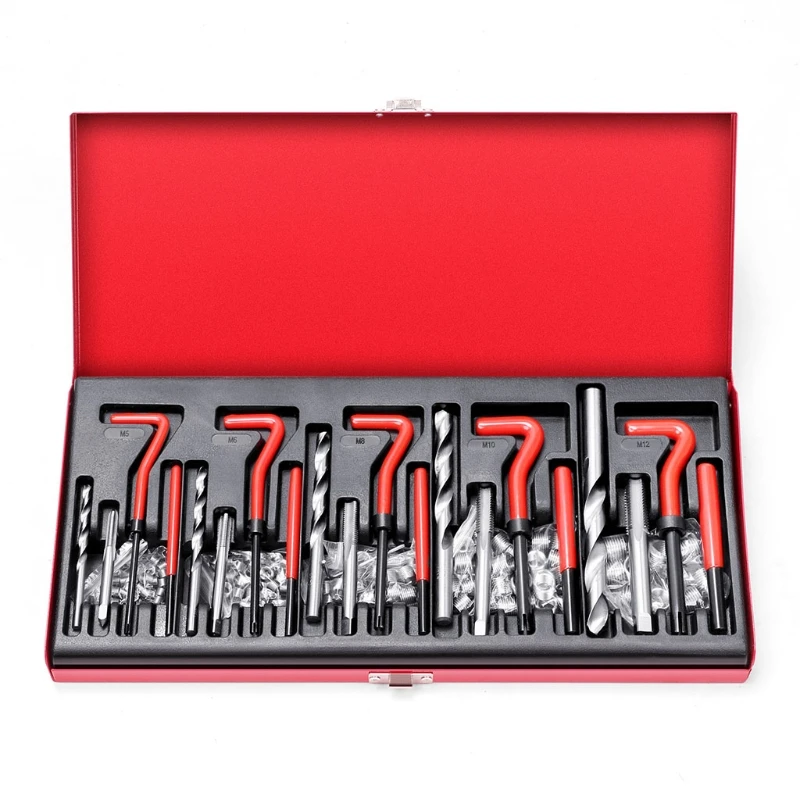 

131 Pcs Metric Thread Repair Tool Drill Helicoil Kit for Repairing M5 M6 M8 M10 M12 Internal Screw Holes