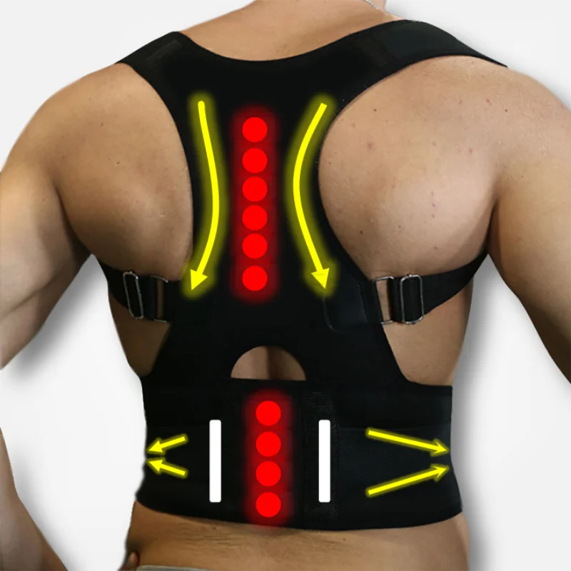 Magnetic Posture Corrector for Women Men Orthopedic Corset Back Support Belt Pain Back Brace Support Belt Magnets Therapy