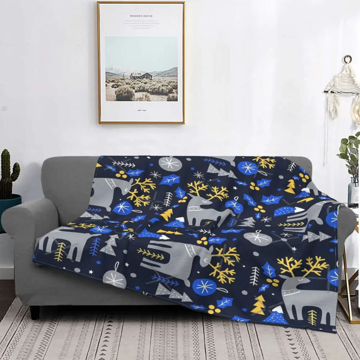 

Manta con estampado navideño para cama, ropa de cama a cuadros, manta de playa de lana, ropa de cama y fundas, 6 unidades