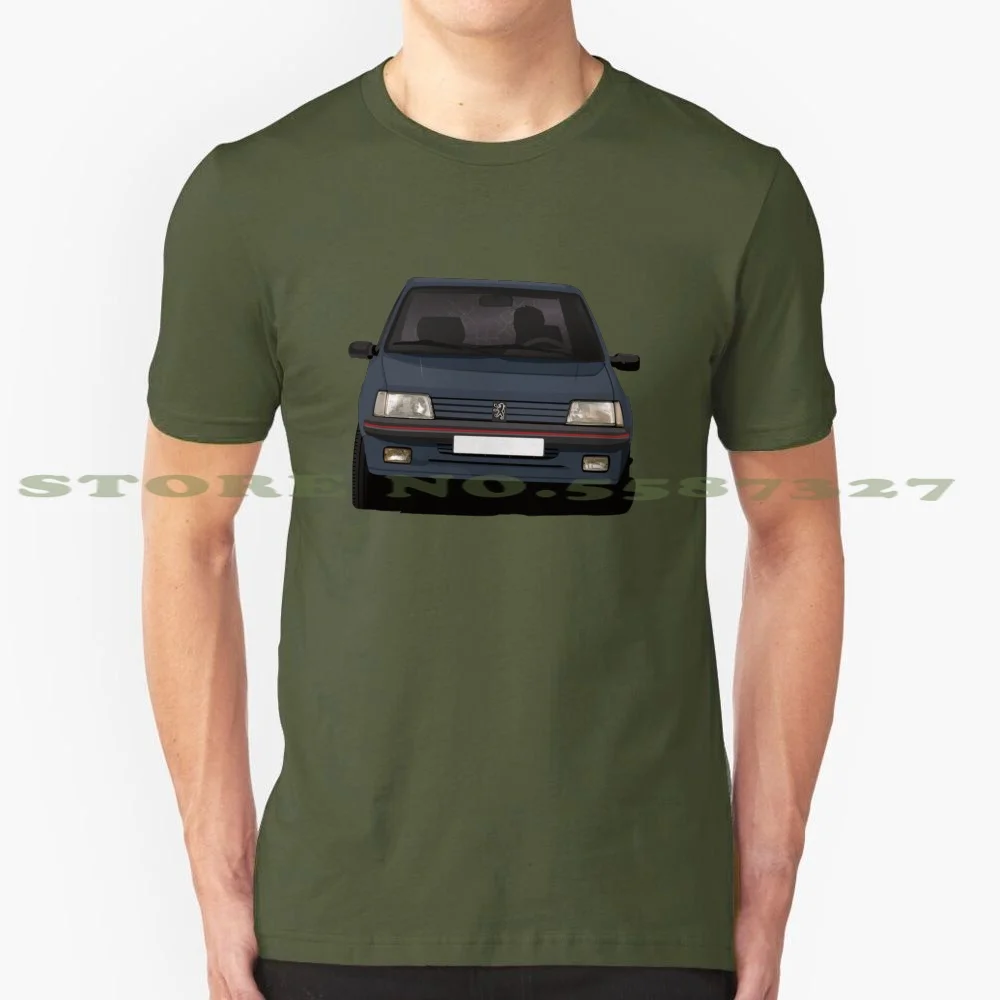 Cornering Blue-Gray 205 Gti Hot Hatch Black White Tshirt For Men Women 205 205 Gti 205 Gti French