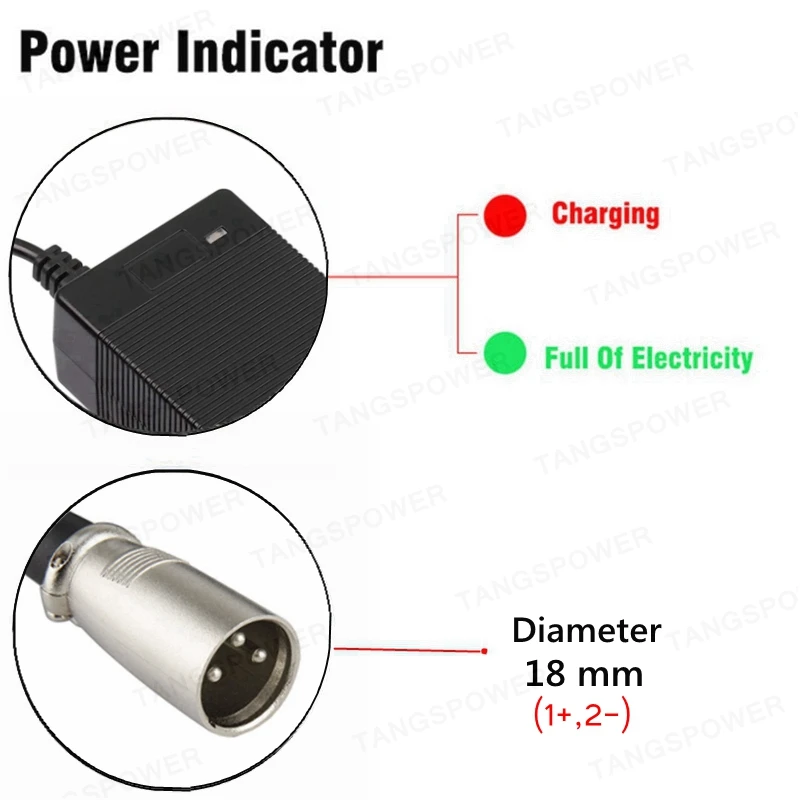 24V 5A Lead Acid Battery Charger For 28.8V Wheelchair golf cart lead-acid Charger With 3-Pin XLR Connector Fast charging