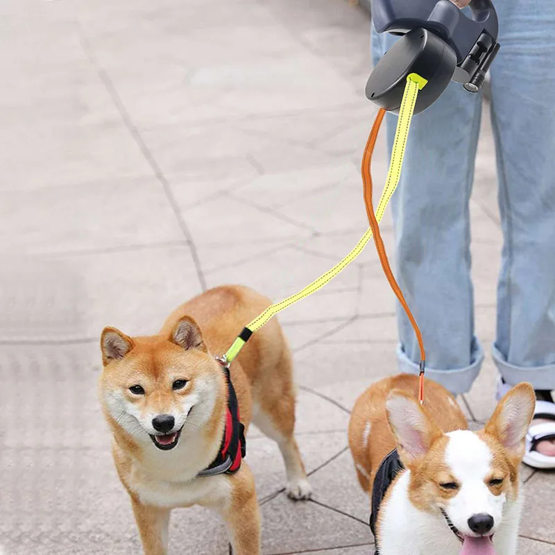 Retractable Dog Leash with Anti-Slip Handle, Durable, Rust Proof, Enhance Retraction Technology, Dog Leas for Outdoor Travel 1