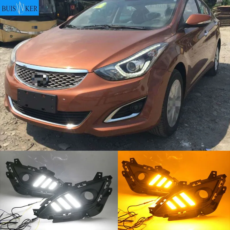 

LED car DRL Daytime Running Light Daylight Waterproof Signal lamp For Hyundai Elantra 2012-2016