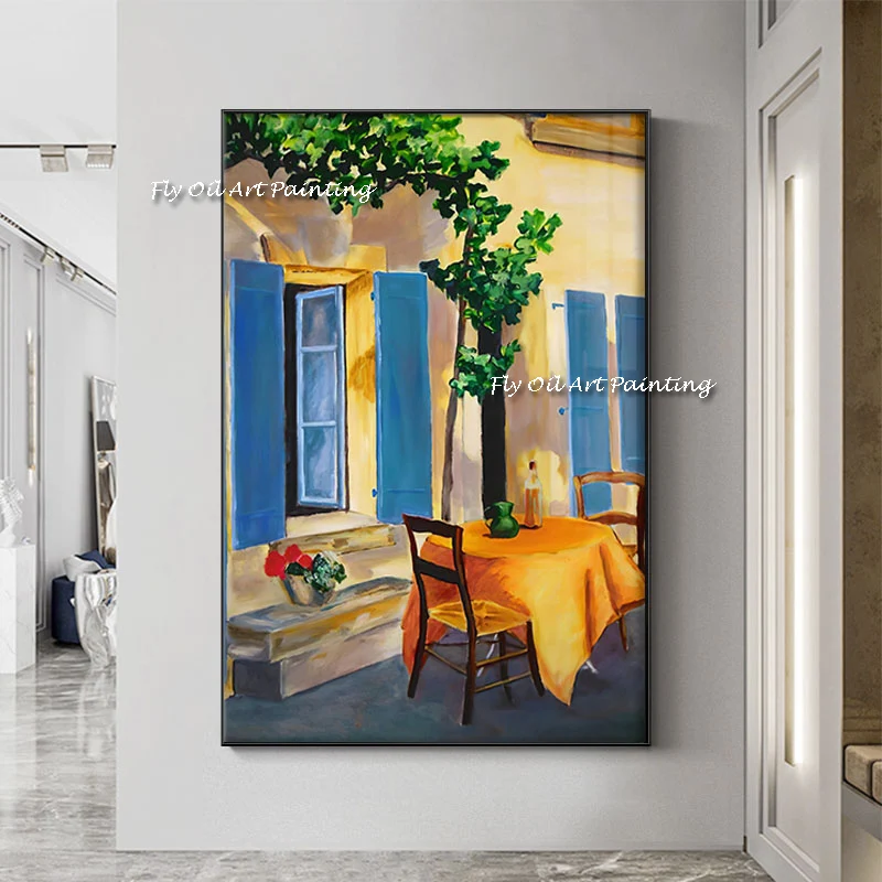 

David Hockney Decorative Painting Living Room City Landscape Painting Pop Art Paintings Street View Background Wall Artworks