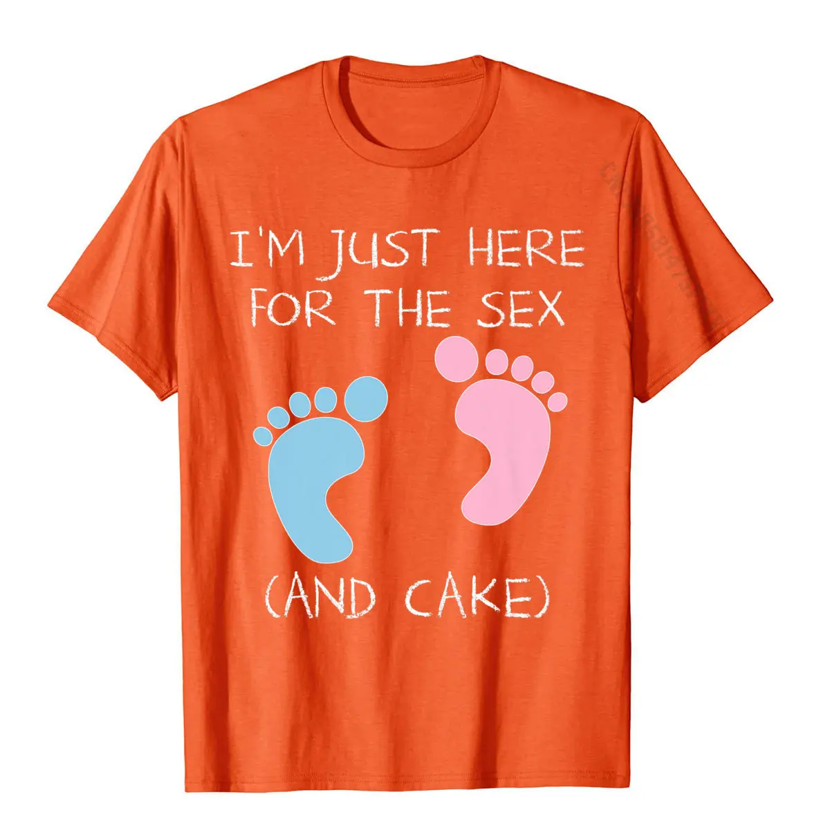 I'm Just Here For The Sex And Cake Baby Shower Gender Reveal New Design Adult Tshirts Printed On Tops & Tees Cotton Simple Style