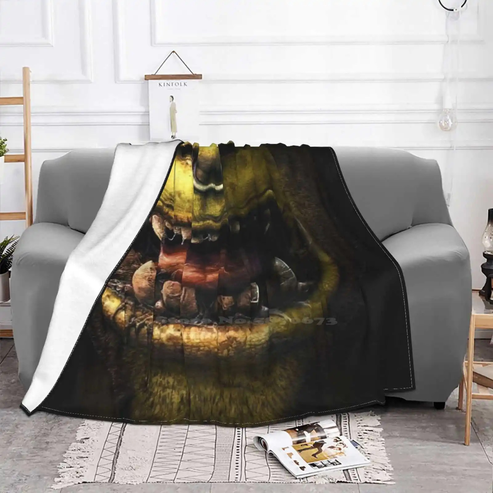 Orc Mouth Top Quality Comfortable Bed Sofa Soft Blanket War Warchief Orgrimmar Horde Fantasy Reforged