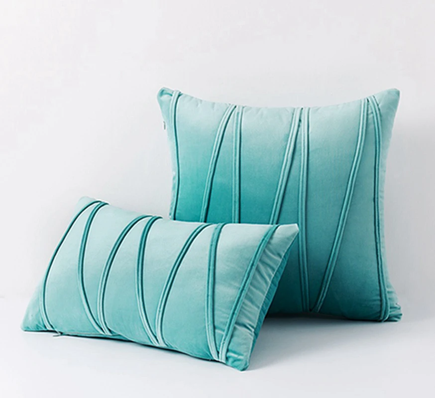 Inyahome Decorative Plush Velvet Throw Pillow Covers Sofa Accent Couch Pillows for Bed Living Room Square Pillow Cases For Couch