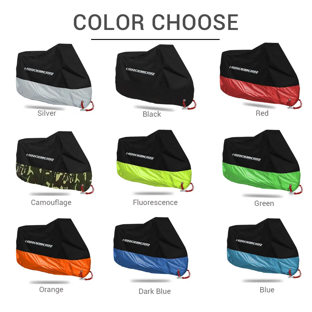 Waterproof  Motorcycle Cover Dustproof Bike Cover UV Protective Outdoor Indoor Moto Scooter Rain Cover Motorbike Cover