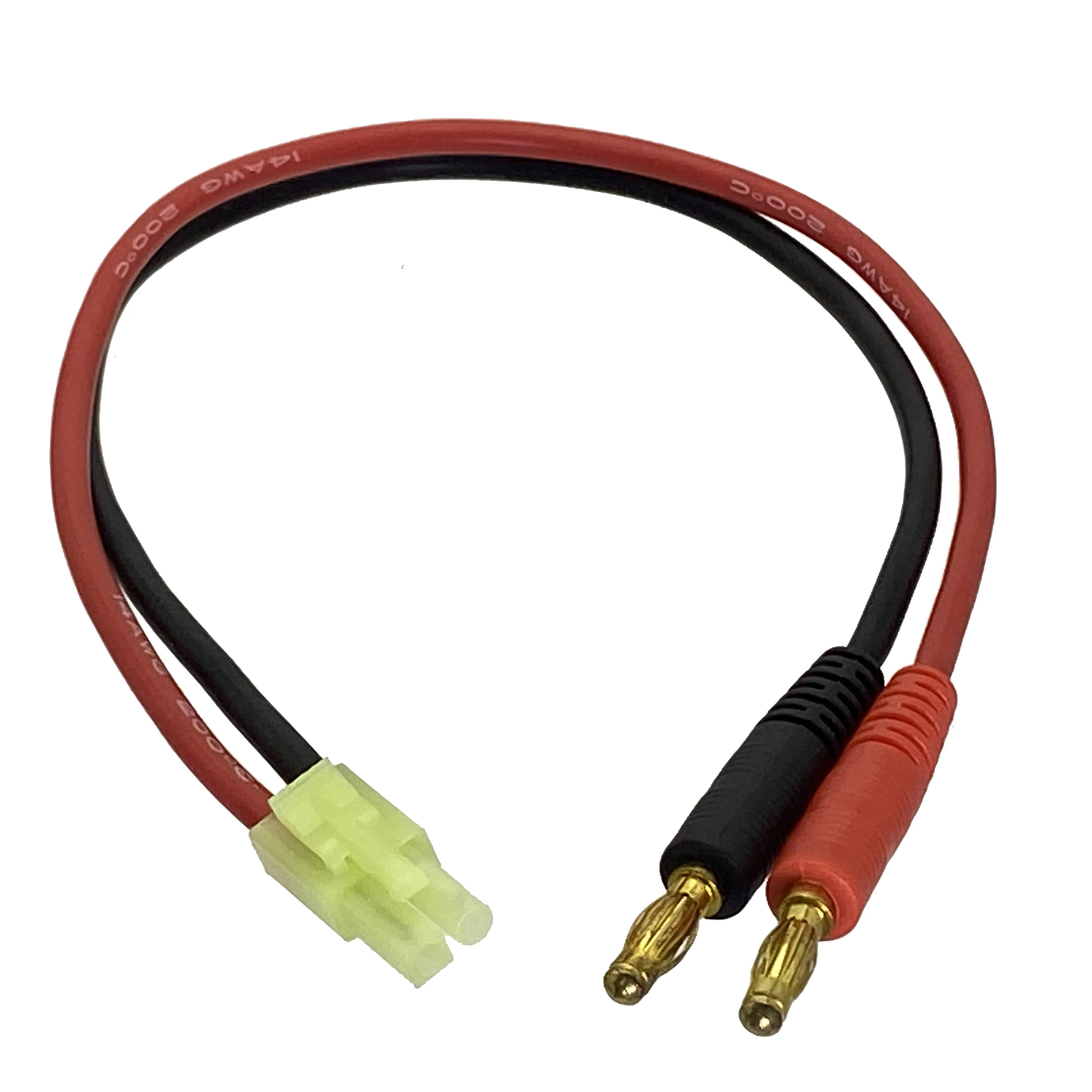 Ladekabel Mini Tamiya Stecker 4mm Bananen stecker 14awg Draht 30cm für Lipo Batterie Drohne Flugzeug modell