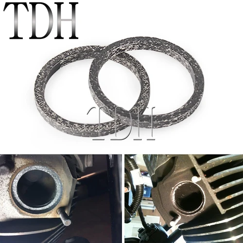 Imagen 1 del producto Juntas de escape para motocicleta 65324-83A Juntas de puerto de escape para Harley 1984-up Sportster 883 Dyna Evolution Twin Cam Big Twins