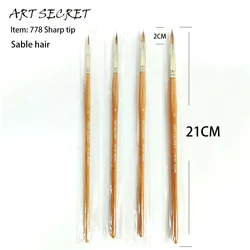Artsecret High-Grade Russian Anti-Drop Sable Hair Natural Rod Terrific Artistic Line Drawing Pen No.778