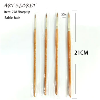 Artsecret 고급 러시아어 안티 드롭 세이블 헤어 자연로드 대단한 예술적 라인 드로잉 펜 No.778 