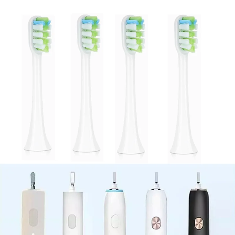 Cabezales de repuesto de cepillo de dientes 4 Uds compatibles con Xiaomi SOOCAS X3 SOOCARE cepillo de dientes eléctrico Paquete de sellado de cabeza de cepillo redondo