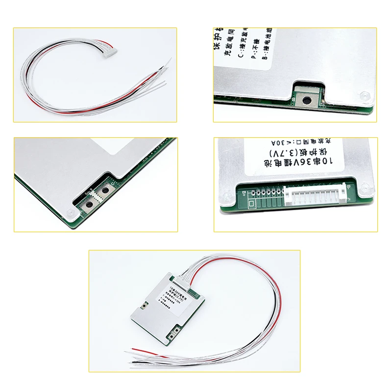 10S 36 فولت 30A بطارية ليثيوم BMS 3.7 فولت نفس ميناء تهمة والتفريغ التوازن PCM ل 36 فولت 15Ah 20-30ah ebike بطارية ليثيوم أيون حزمة