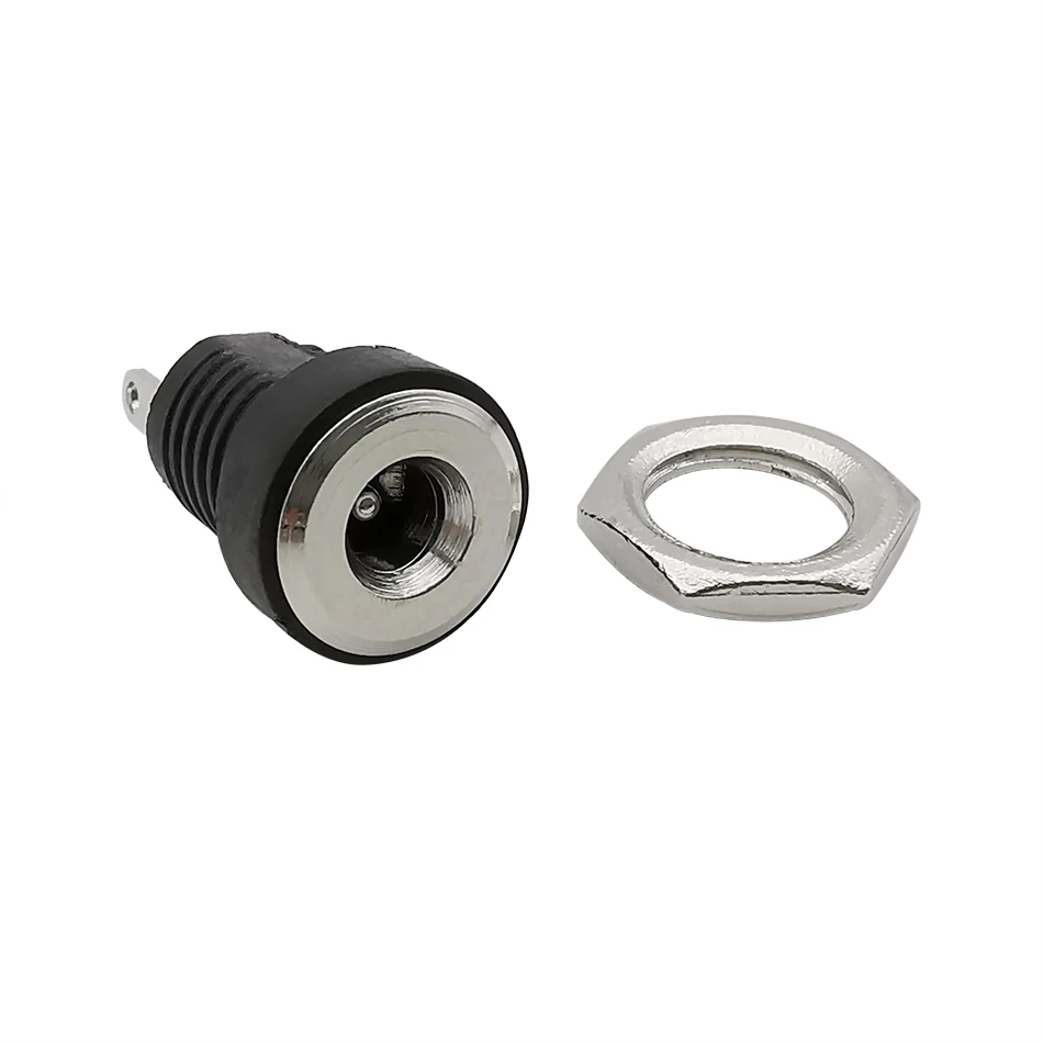 5Pcs DC Power Adapter DC Jack Connector DC022B 3.5x1.3mm Female Panel Mount Connector Plug Adapter 2 Pins 3.5*1.3mm DC-022B