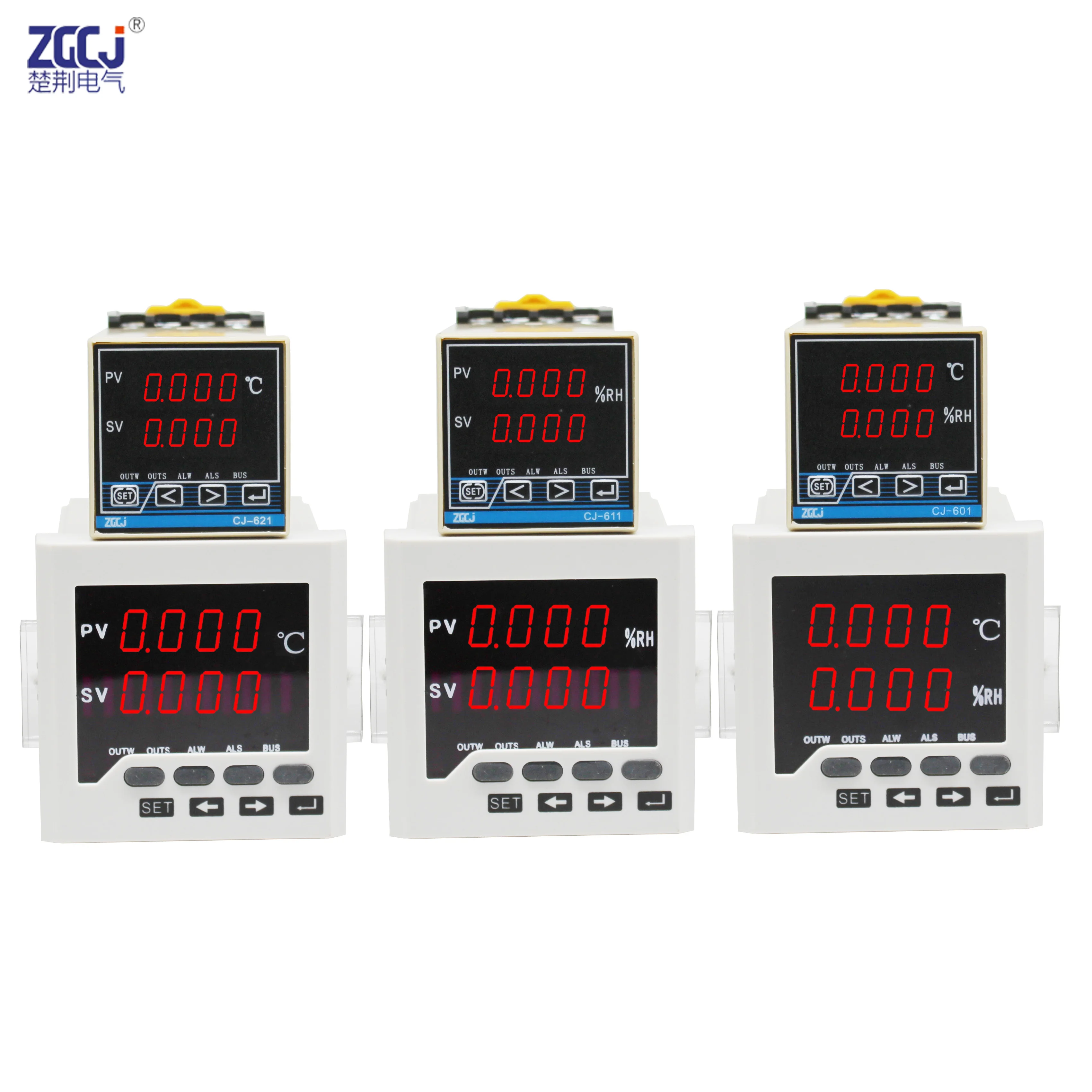 Controlador de Temperatura e Umidade Digital com Sensor Inteligente tipo de Trilho Din Painel Termostato e Higrômetro
