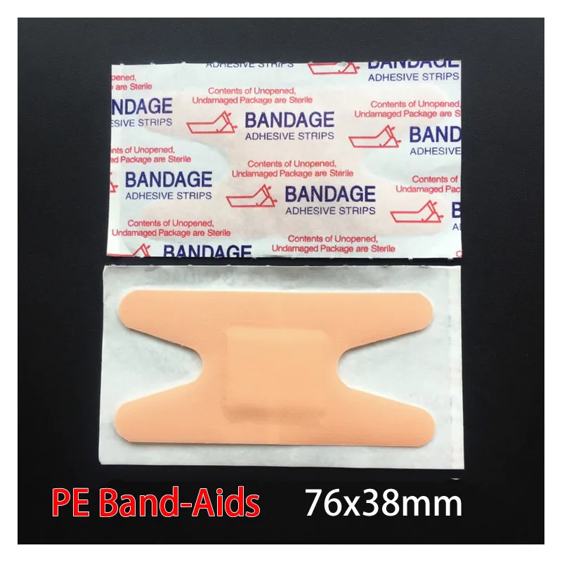 100Pcs PE Waterproof Band-Aid All Size Skin Adhesive Bandages First Aid Wound Plaster Home Travel Outdoor Camp Emergency Kits