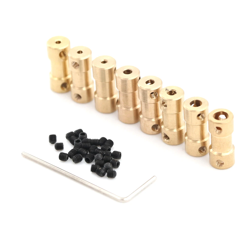 2018 New Motor Transmission Connector Drive Shaft 2mm 5 Connector Boat Rc C22  Brass Flexible Shaft Coupling Coupler Motor