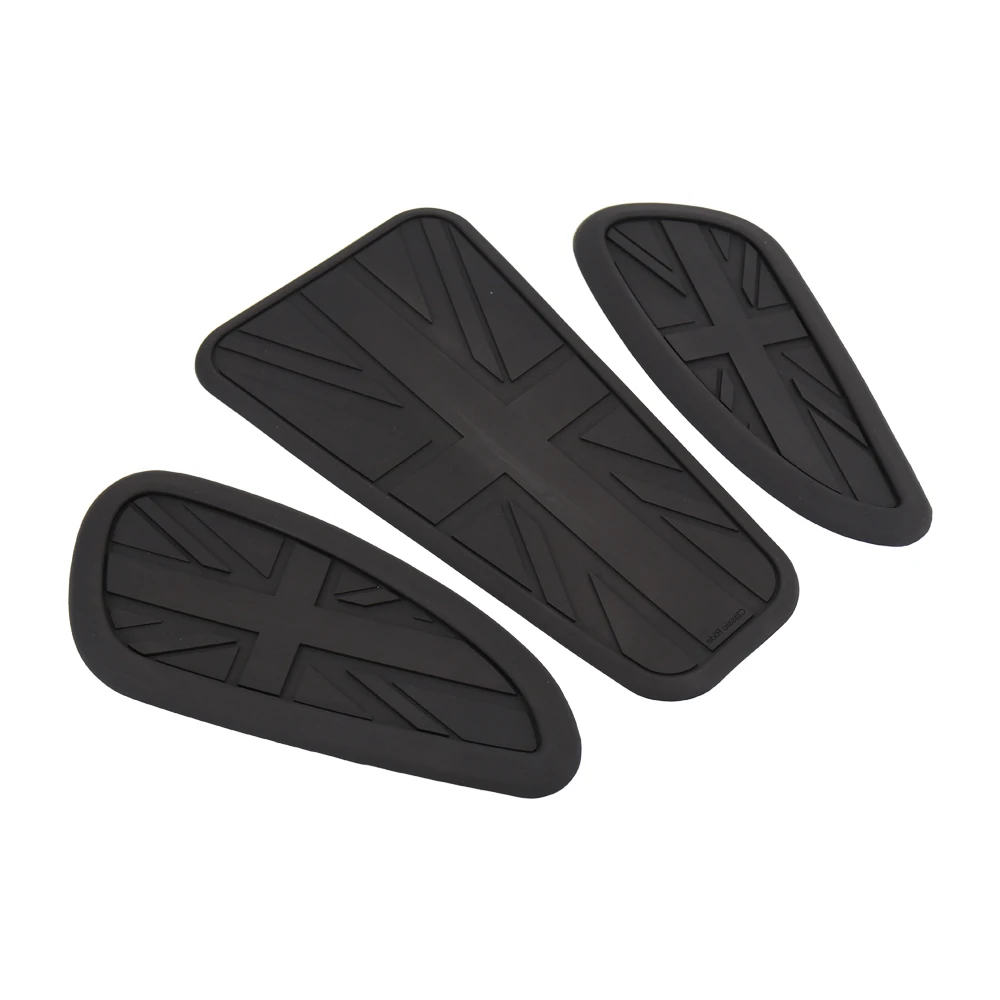 Universal For Enfield Retro  Scrambler Thruxton Motorcycle Fuel Tank Pad Rubber Sticker Protector Sheath Knee