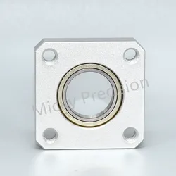 Aluminum Flange Square Housing Single Bearings with Housings Bearing seat assembly Direct Mount Unbuckled ring diameter 4mm-50mm