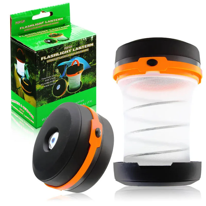 Swayboo Cắm Trại Đèn Pin 2 Trong 1 Đèn LED Mùa Xuân Cắm Trại Ngoài Trời Sáng Kính Thiên Văn Gấp Lều Pony Đèn Di Động Đèn