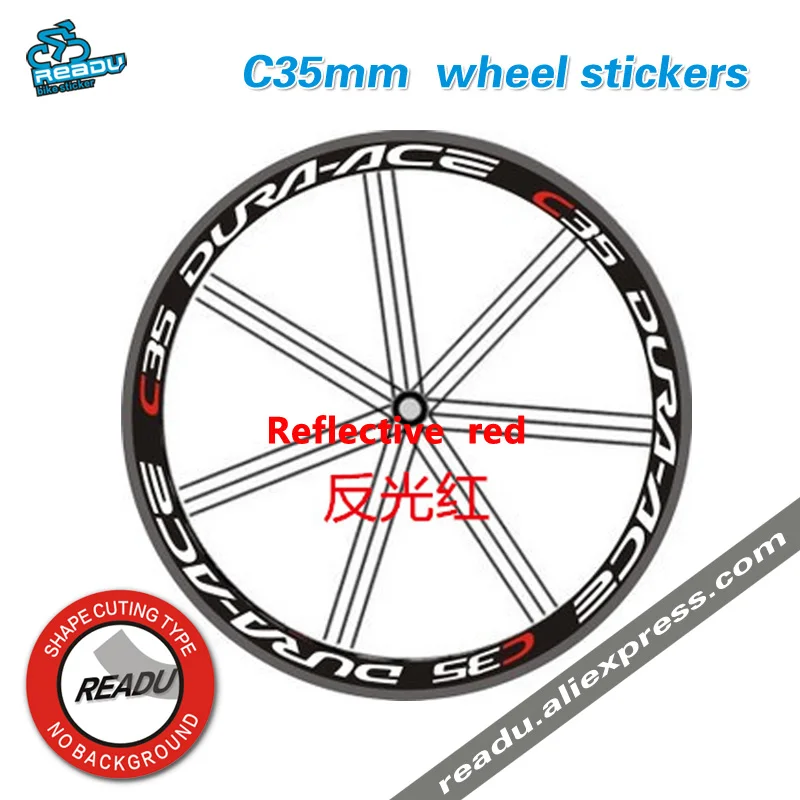 C35 road bicycle wheel stickers High quality decals 35mm rim depth decals bike wheel Reflective stickers for two wheel stickers