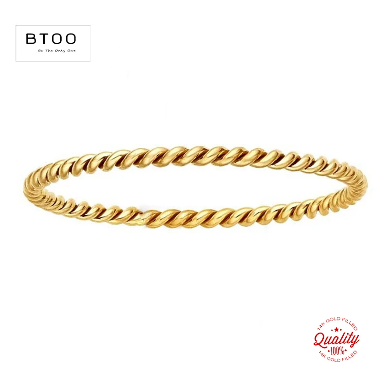 

14K Gold Filled Twisted Stacking Ring Boho Gold Jewelry Minimalist Knuckle Ring Anillos Mujer Gold Accessories Rings for Women