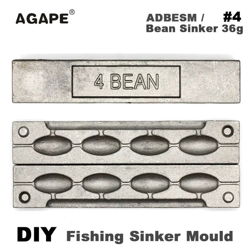 Molde para plomos de frijol Agape DIY ADBESM – 4 cavidades - imagen 4
