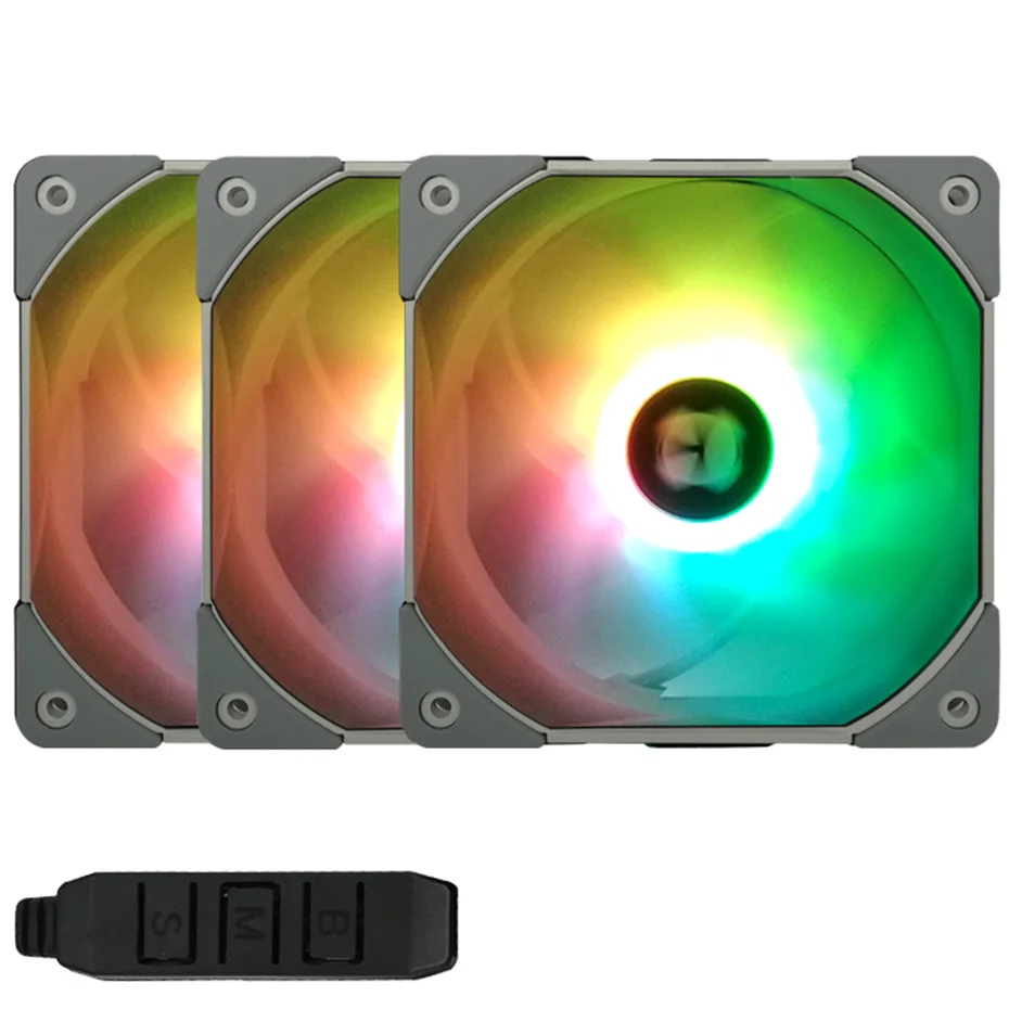 Thermalright 3in1 TL-C12S Computer Case Cooling Fan 120mm 5V/3PIN Addressable RGB LED PWM CPU Cooler fan With controller