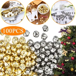 100 pz Oro Argento Jingle Bells FAI DA TE Multisize Campana Mestiere Mini Campana Bulk per Il Festival di Nozze Casa di Vacanza Decorazioni Per L'albero di Natale