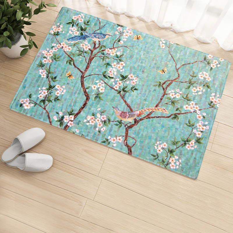 

Цветочный Коврик для ванной, Пион для растений, коврик для входной двери, ковер для гостиной, спальни, прихожей, кухни, Домашний напольный Декор