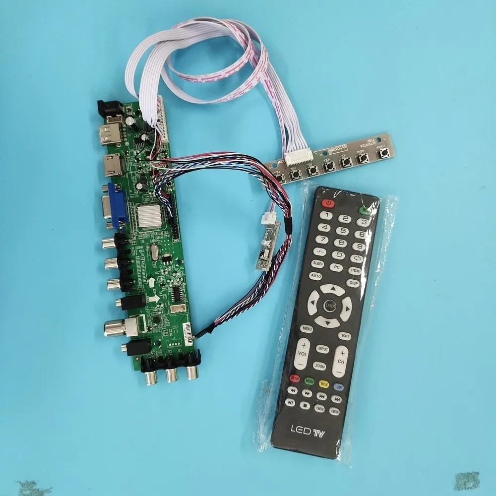 Kit For N133BGE-L41/N133BGE-L31 HDMI AV LED USB VGA TV screen controller board 1366X768 Panel DVB-T2 Signal digital DVB-T remote