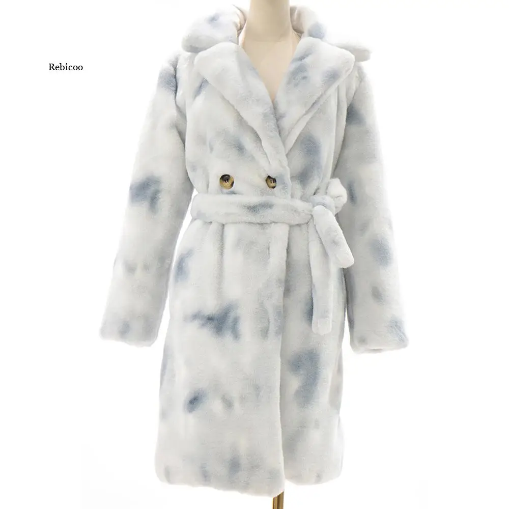 

Fashion casual lady fur coat fox fur coat medium long suit collar leopard print fur fur coat Korean version of jacket