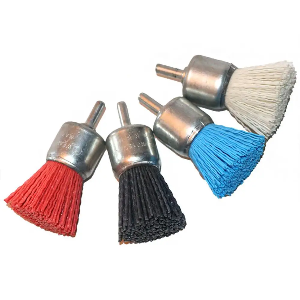 

2pc OD 35mm Pen-shaped Abrasive Wire Polishing Brush Nylon Wire end Brush 6mm Shank