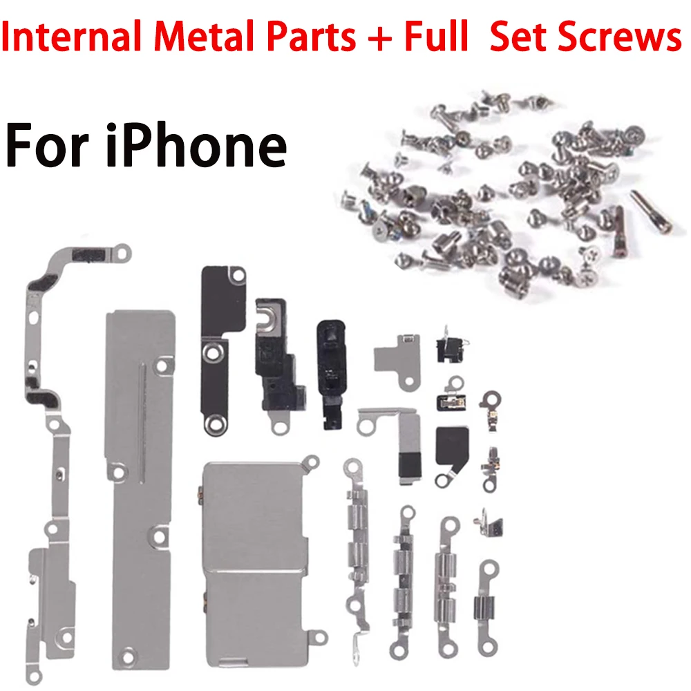 Full Set Inner Accessories For iPhone 6 6s 6P 7P 8P X XS 11 Pro Max Metal Parts Holder Bracket Shield Plate With Full Screws Set