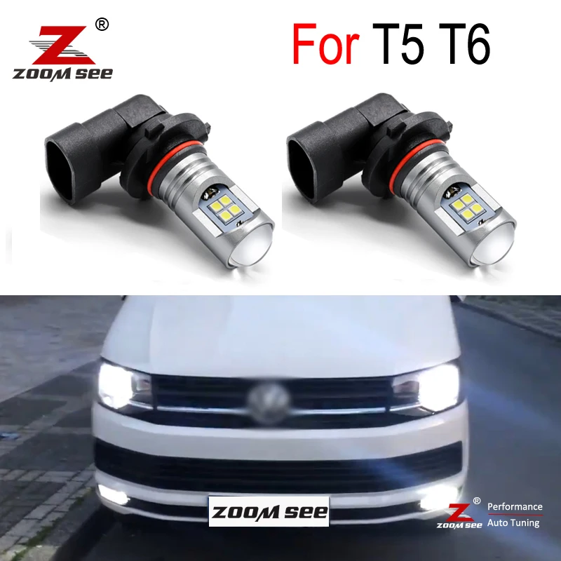 2pcs Canbus No Error White Car LED fog lamp front fog light bulb for VW Multivan Transporter Caravelle T5 T5.1 T6 (2003-2019)