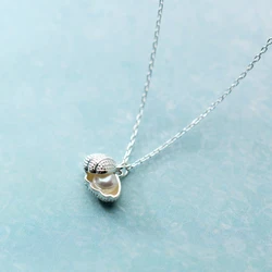 Modian-Colgante de Plata de Ley 925 con concha de perla de agua dulce Natural para mujer, collar, joyería clásica, novedad