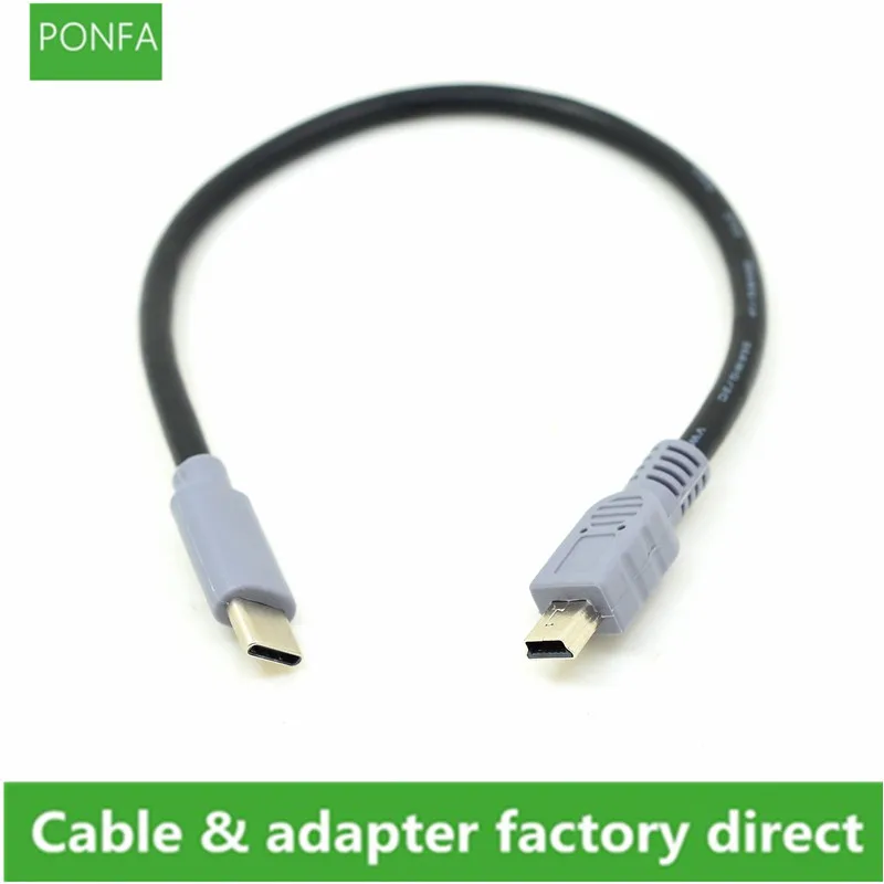 USB 3.1 المضيف OTG نوع C ذكر إلى USB صغير نوع B كابل محول ذكر للهاتف المحمول كاميرا محور الصلب لماك بوك وجوجل Chromebook #1