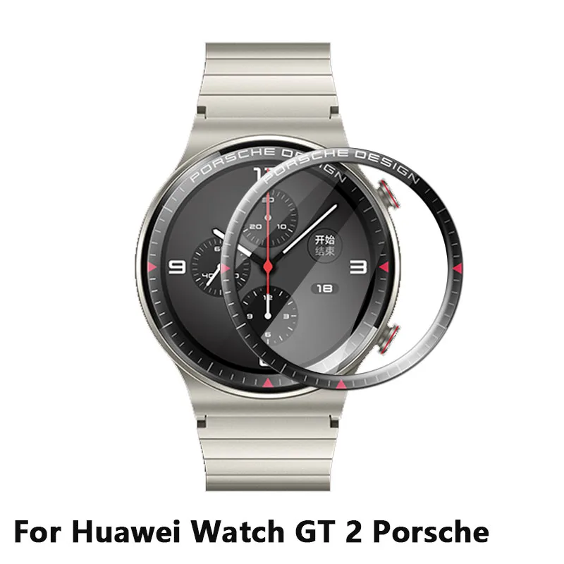 For Huawei Watch GT 2 42mm / 46mm / Porsche Full Cover 3D Curved Plating Soft PMMA PET Film Screen Protector -Not Tempered Glass