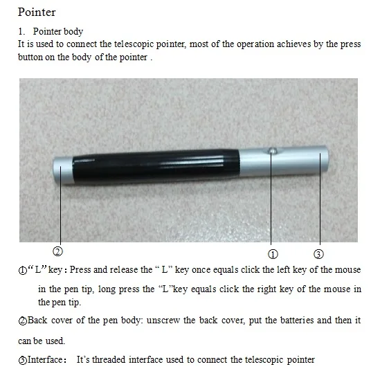 Interactive Extendable Electronic Laser Pen Telescopic with 850nm wavelength work with portable interactive whiteboard