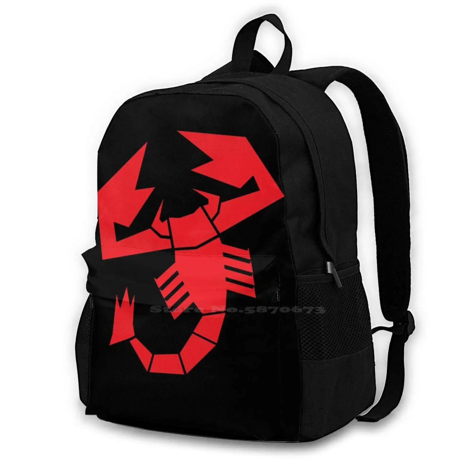 Red Devil Abarth Scorpion Backpacks For School Teenagers Girls Travel Bags Abarth Fiat 500 595 695 Track Day Rally Motorsport