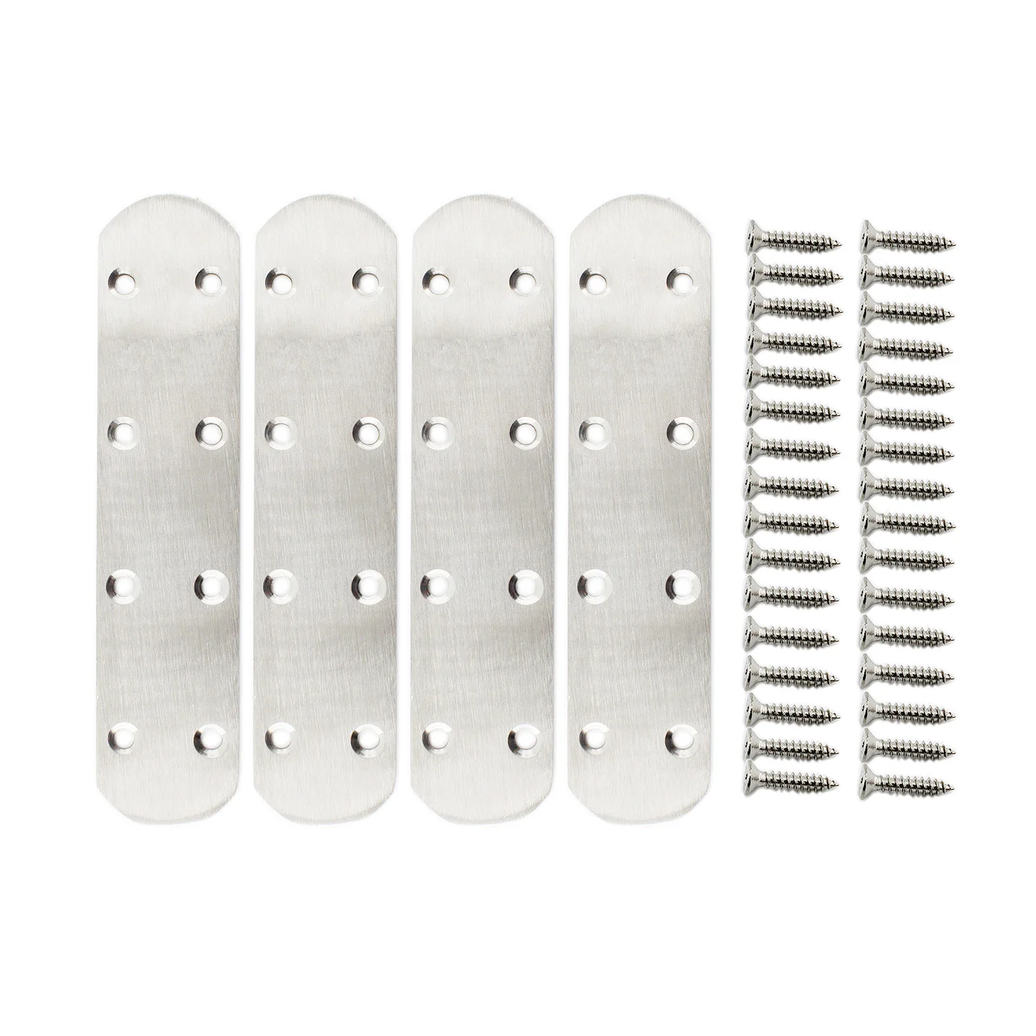 Mending Plates Heavy Duty,Flat Bracket Stainless Steel Straight Brace Repair Fixing Plates Connector Joining Bracket with Screws