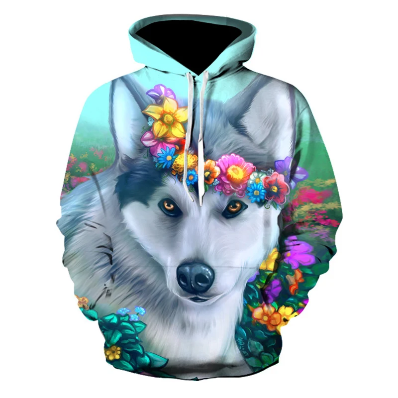 

New Arrival Men Sweatshirt Husky Printed Autumn and Winter Loose Fit 3D Mens Hoodies Women Streetwear Hoody Harajuku