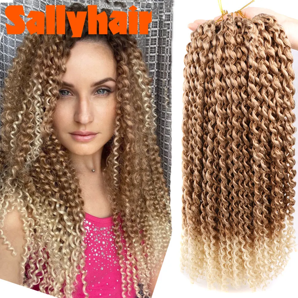 Sallyhair Passie Twist Gehaakte Vlechten Ombre Vlechten Synthetische Hair Extensions Lange Wendingen Bulk Blond Grijs Haarverlenging